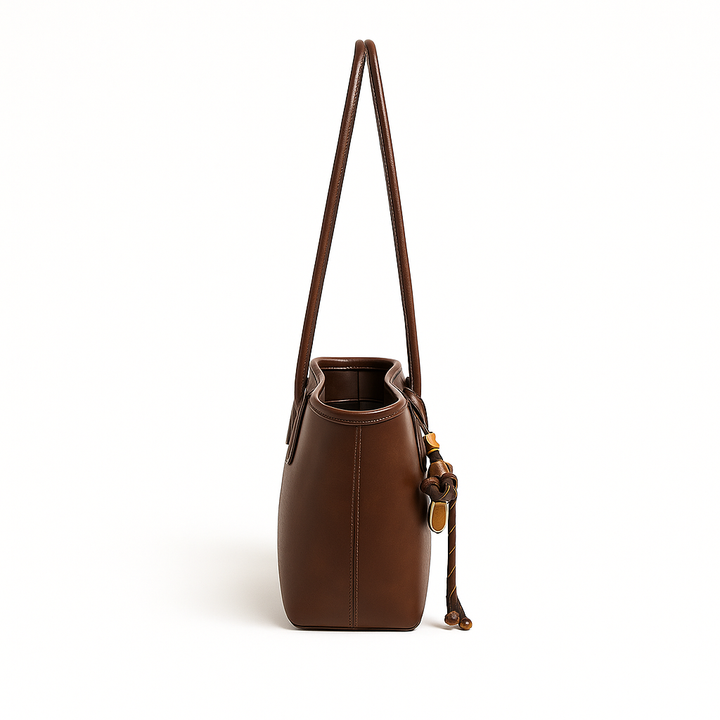 ISABELLA - Moderne Lederhandtasche mit goldenen Details