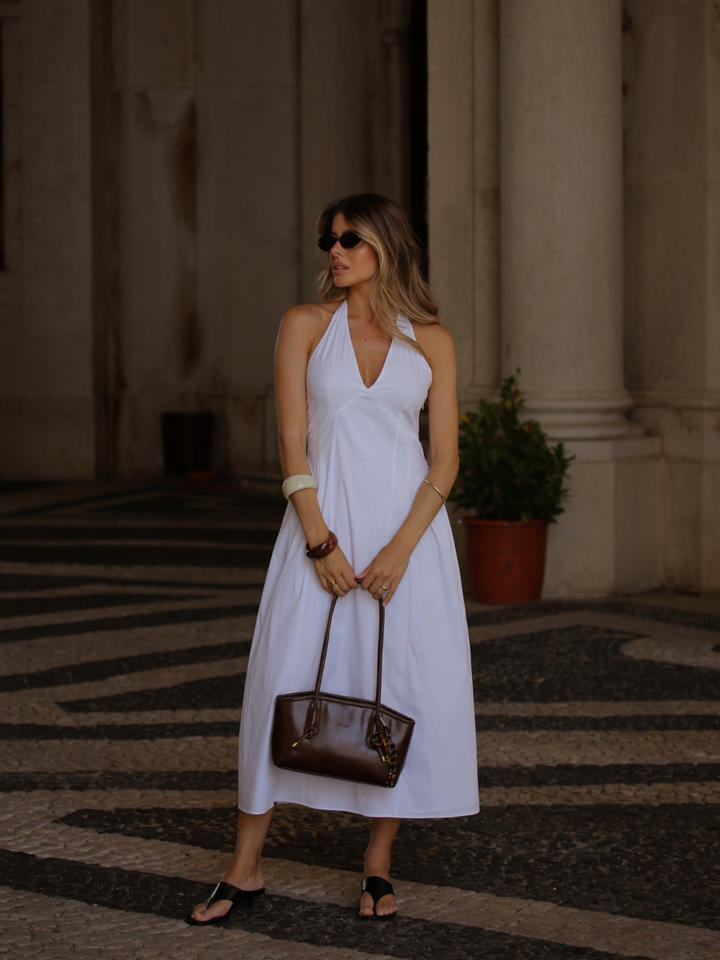 ISABELLA - Moderne Lederhandtasche mit goldenen Details