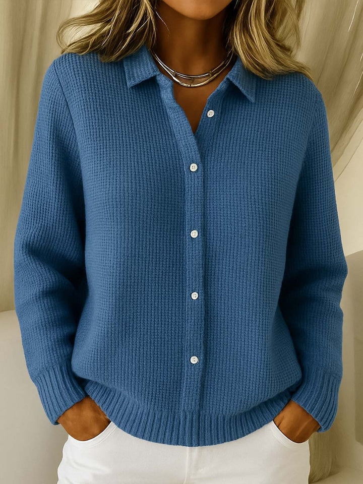 Maeve | Klassischer Strickknopf-Cardigan