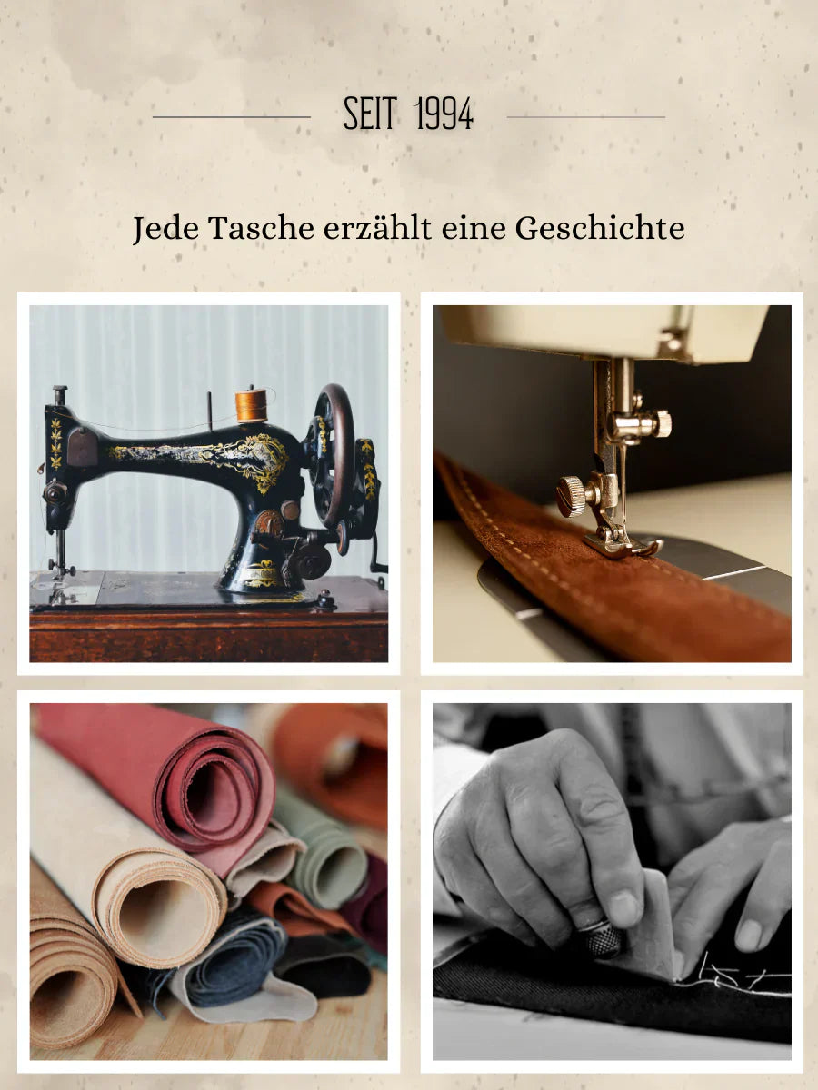 ISABELLA - Moderne Lederhandtasche mit goldenen Details